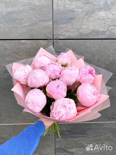 Букет пионы розовые премиум доставка