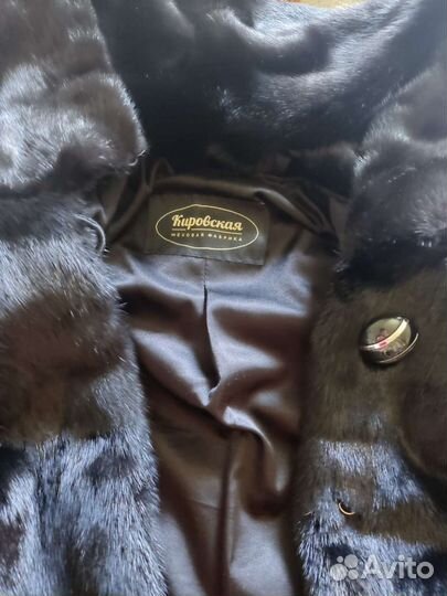 Шуба норковая с капюшоном