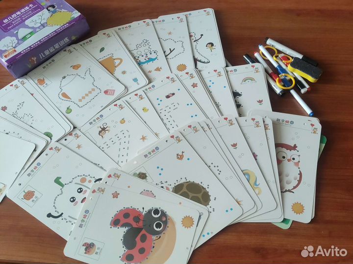 Подарок девочкам карточки Монтессори 136 шт