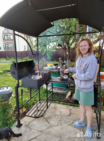 Мангал с крышей