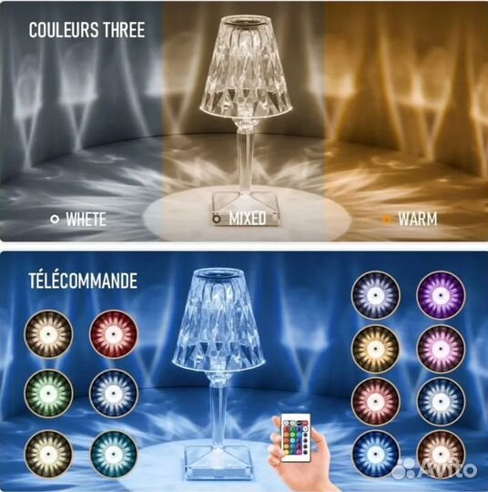 Лампа настольная ночник с пультом д/у