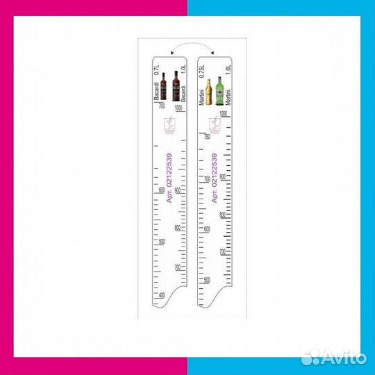 Линейка Мартини 0,75, 1л Бакарди 0,75, 1л