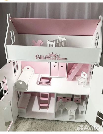 Кукольный домик для барби с мебелью