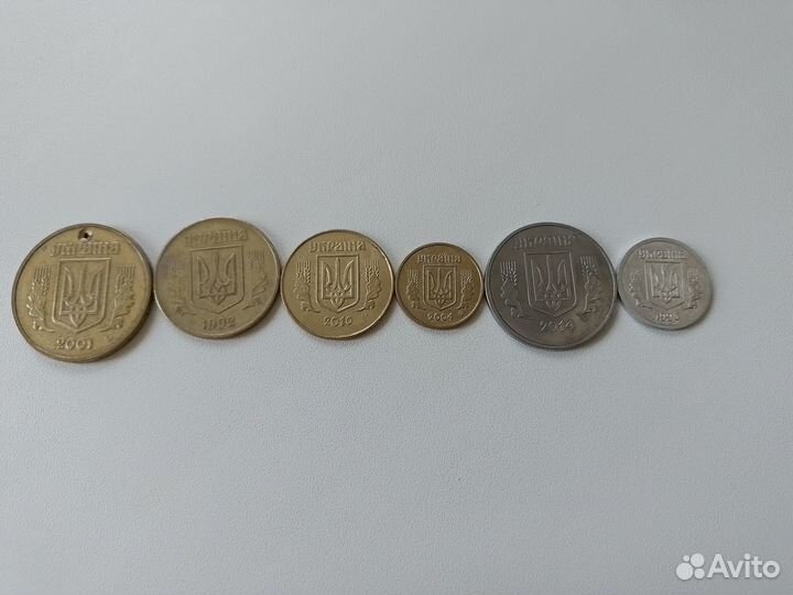 Монеты Украины 6шт.регулярный выпуск
