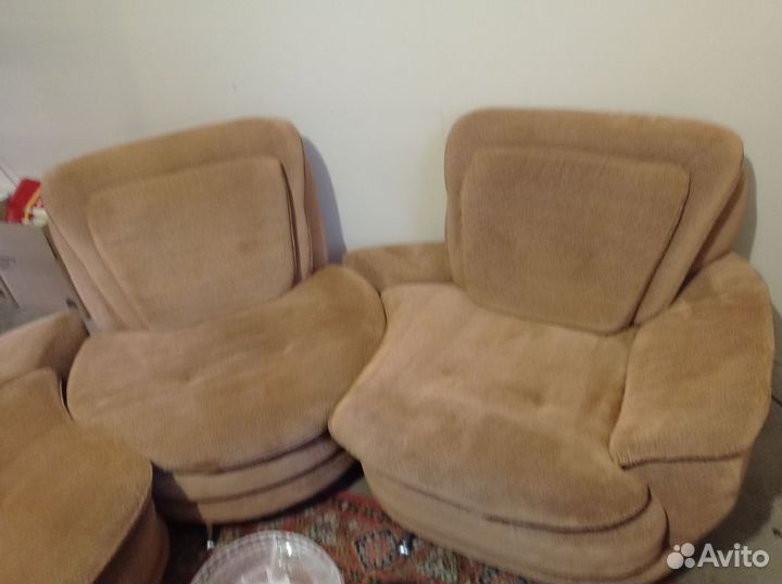 Комплект: диван угловой и кресло