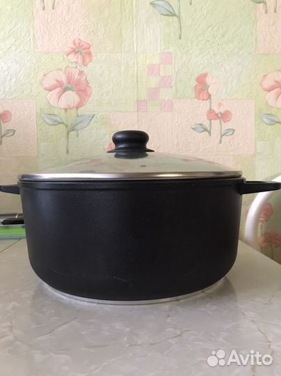 Кастрюля алюминиевая,новая, 5л, биол