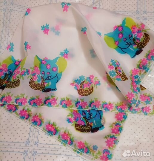 Платок косынка газовая СССР