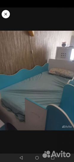 Кровать-чердак с горкой