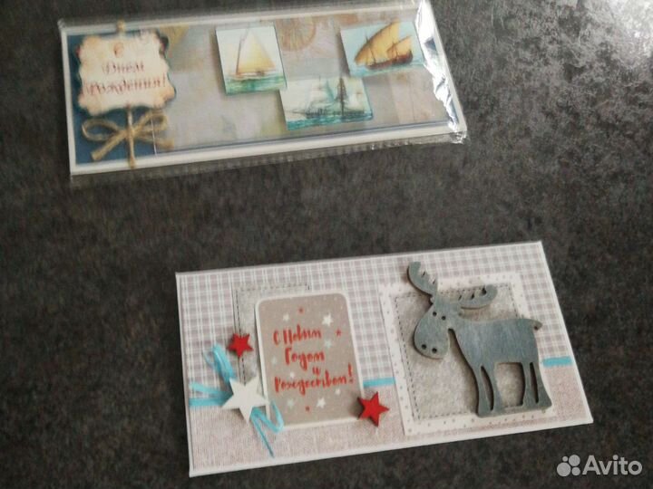 Конверт открытка для денег