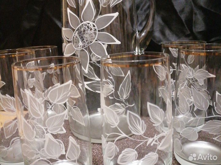 Кувшин чешское стекло СССР