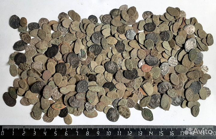 Клад русских монет 16 века. Более 500 шт