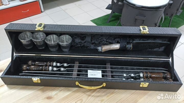 Набор шампуров подарочный