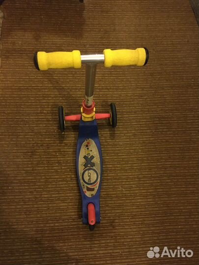 Самокат детский трехколесный складной бу