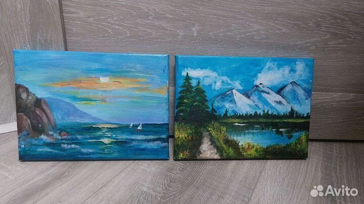 Картины для интерьера на холсте. Акрил, масло