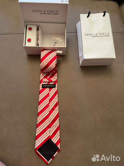 Набор галстук запонки платок