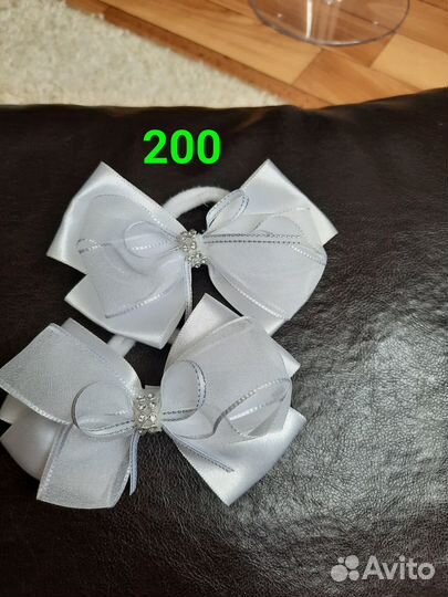 Банты,резинки, брошки для блузки в школу