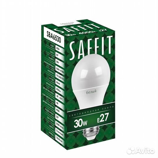 Лампа светодиодная 30W Saffit SBA6530 E27