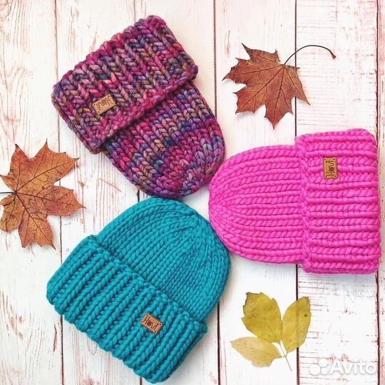 Шапка бирюзовая из перуанской шерсти