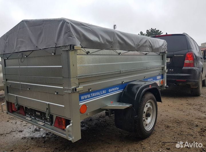 Прицеп старт A2012 2-х бортовый самосвал тент