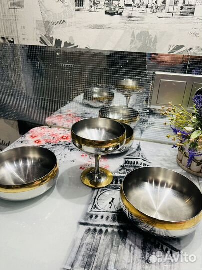 Комплект Барон zepter стальной с золотым декором