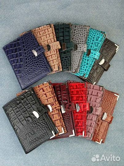 Обложка на автодокументы С паспортом на кнопке