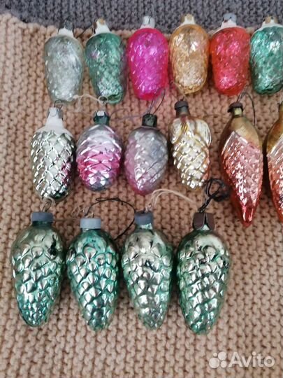 Елочные игрушки СССР шишки