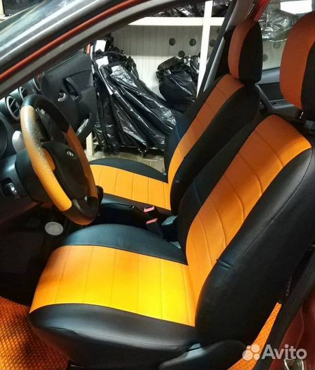 Автомобильные чехлы в подарок оплетка на руль