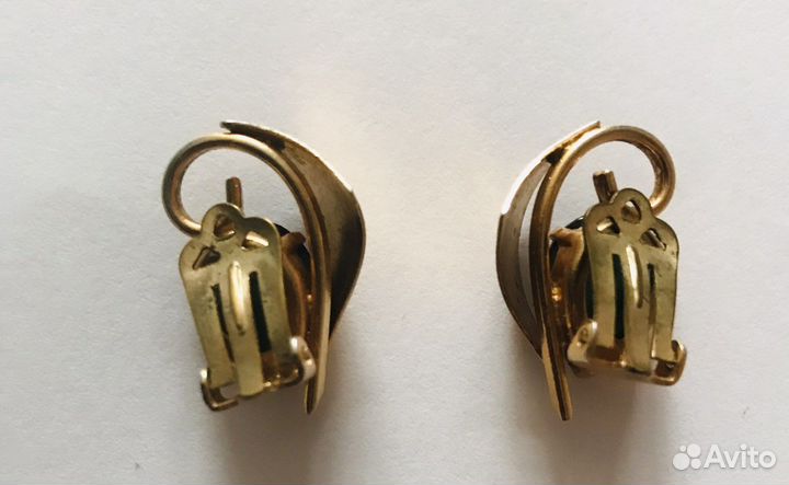 Клипсы винтаж СССР бижутерия