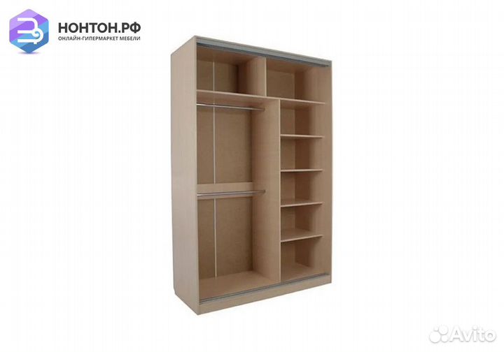 Шкаф-купе Гранд 1-600 волны 2 дуб млечный