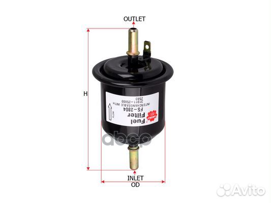 Фильтр топливный hyundai accent 1.5 2000 - 2005