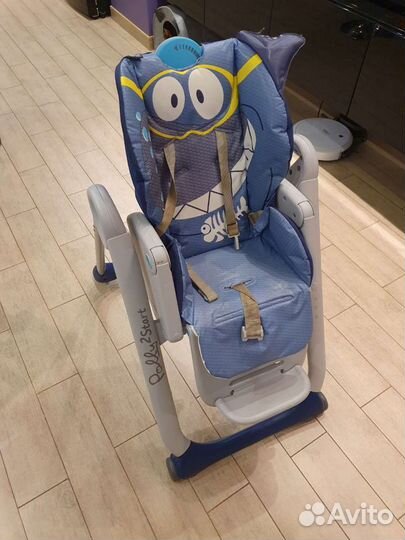 Стул для кормления Chicco Polly 2 Start Акула