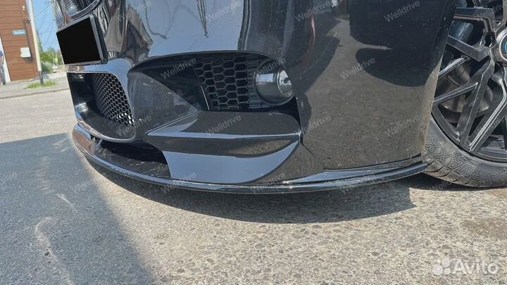 Сплиттер переднего бампера BMW 5 F10 M5 черный