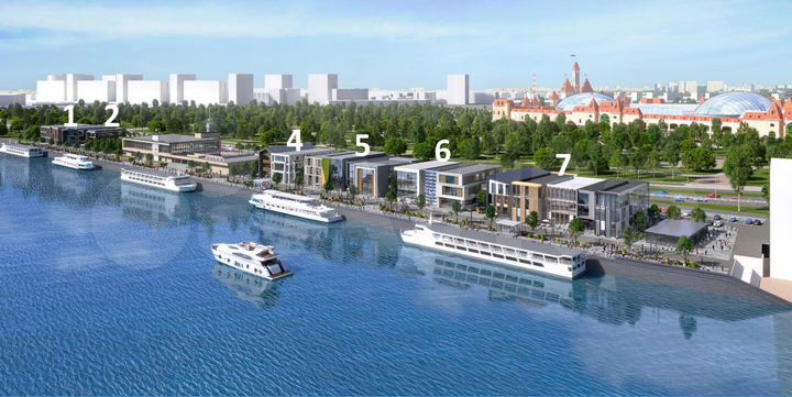 Офисные помещения возле набережной, 7725 м²