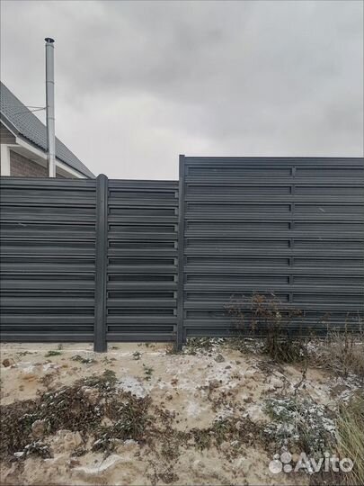 Забор с монтажом
