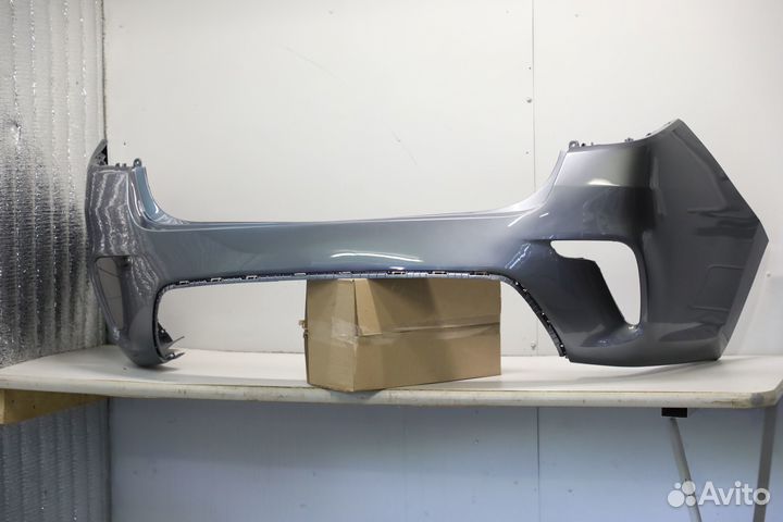 Бампер задний Киа Рио с 2017 цвет серый U4G новый