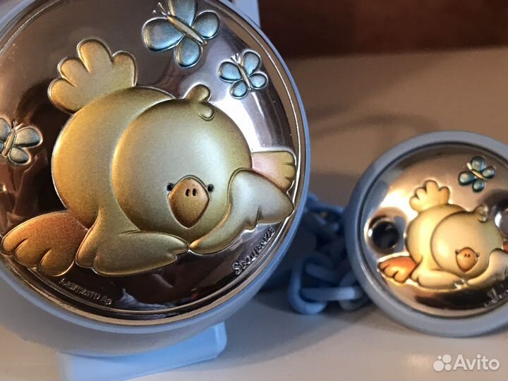 Держатель для соски серебро Италия