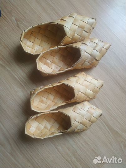 Лапти из бересты 42-43 размер