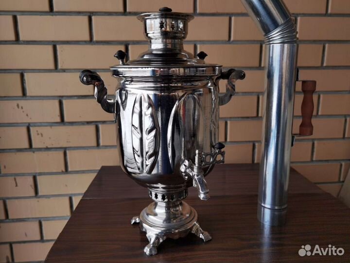 Тульский угольный самовар с трубой