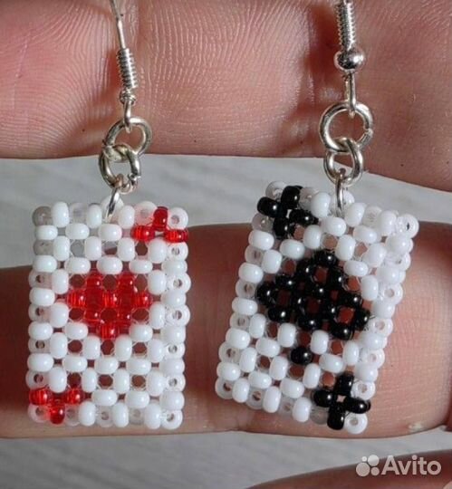 Сережки из бисера