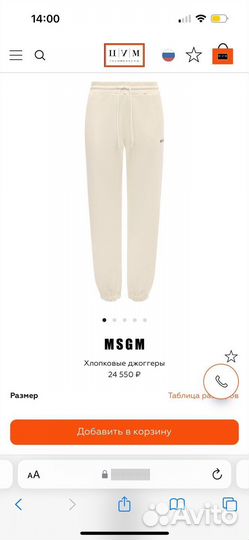 Джоггеры msgm