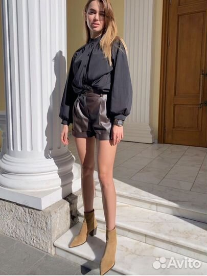 Шорты из эко кожи