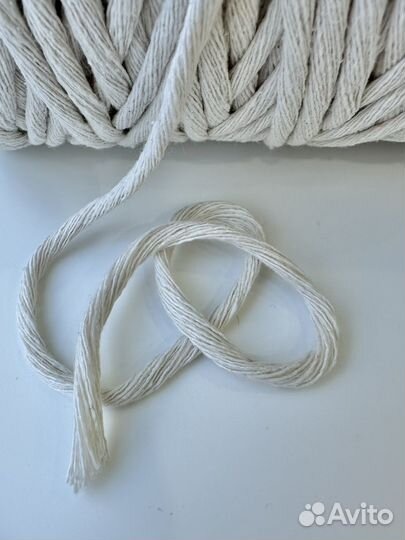 Хлопковый шнур для макраме 4 мм
