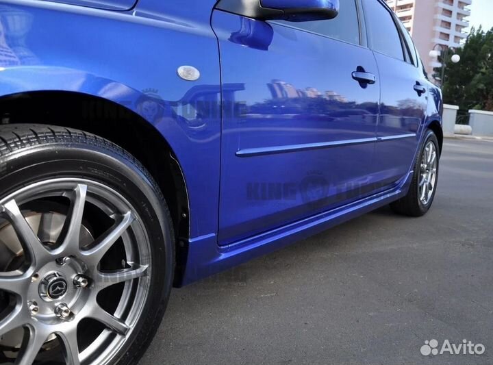 Накладки на пороги «штатные 2,0» mazda 3 BK