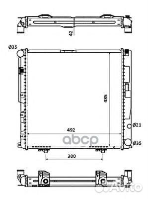 Радиатор системы охлаждения 53876 NRF