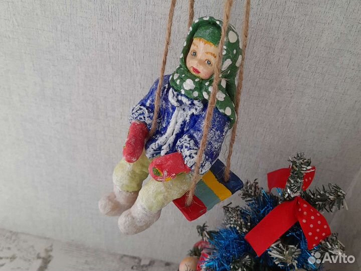 Ватные елочные игрушки