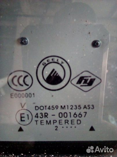 Стекло двери задней заднее левое Geely Mk cross