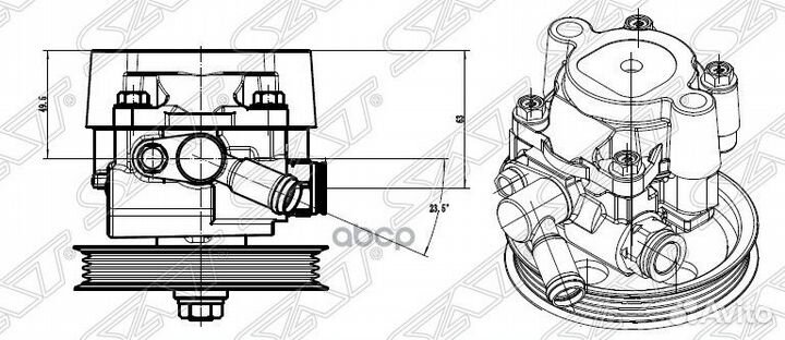 Насос гур toyota harrier MCU35/lexus RX300 03-0