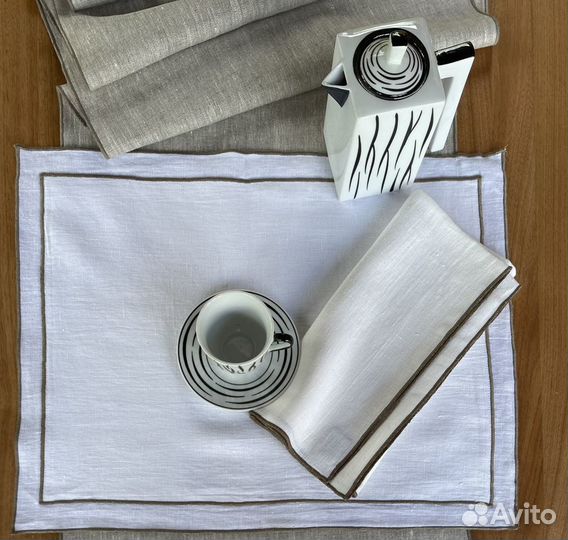 Салфетки плейсматы умягченный лен экспорт США