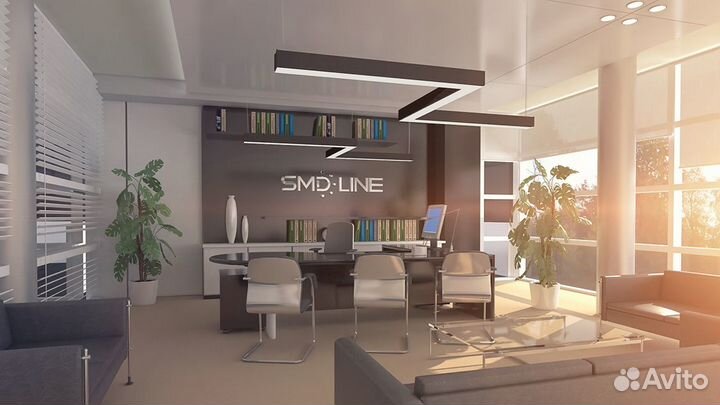 Светодиодный светильник Z-образной формы 3500мм