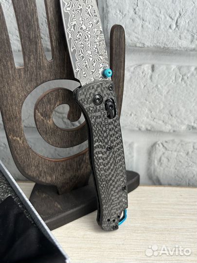 Нож Benchmade bugout 535 carbon дамаск подшипники